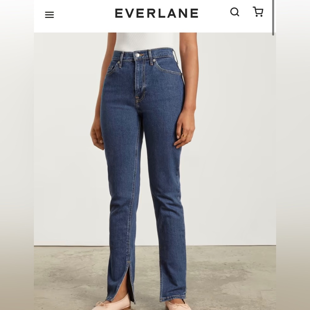 Everlane cheeky split hem jean